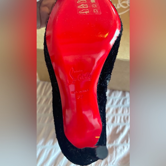 NWT • Christian Louboutin • So Kate 100 Velvet Booties • Black • Size 37 (7) - Picture 12 of 12